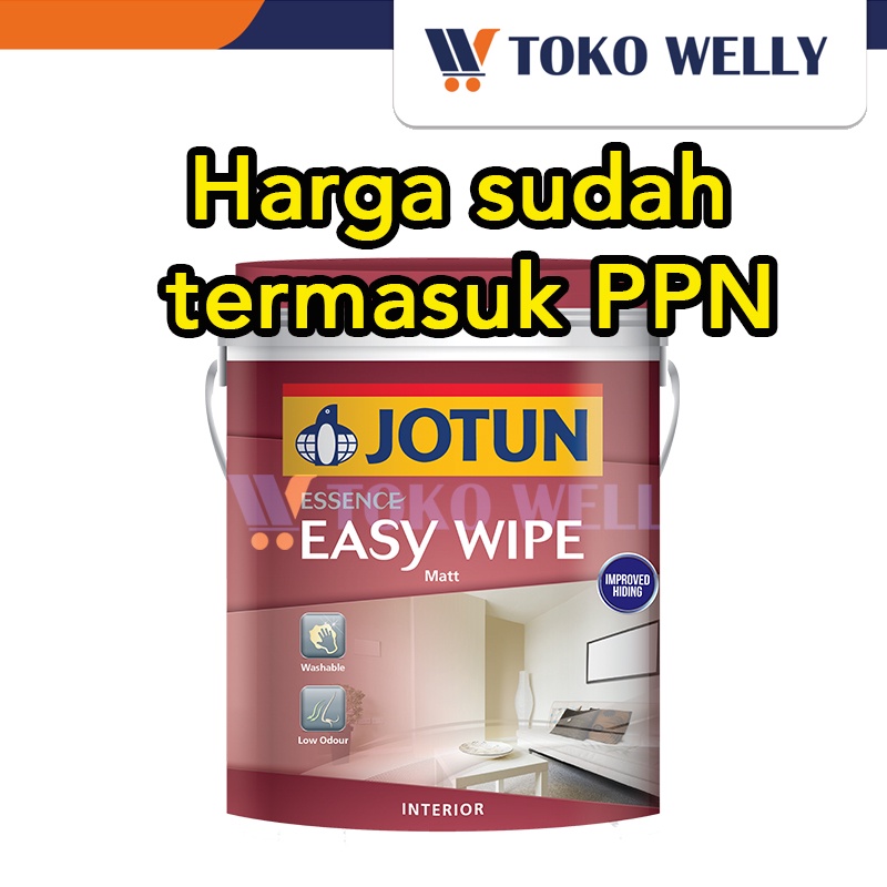 JOTUN Essence Easy Wipe / Cat Tembok Interior / PUTIH READY MIX / Pail (25kg)