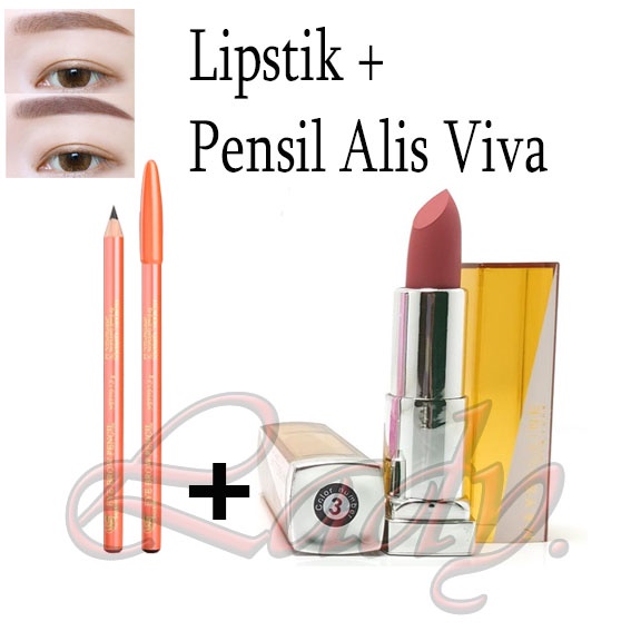 Lipstik Matte Plus Pensil Alis davis