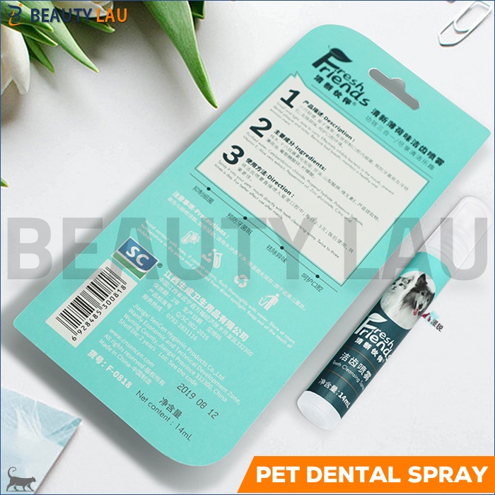 PET DENTAL SPRAY PENGHILANG BAU MULUT KUCING ANJING PENYEGAR NAFAS PEMBERSIH GIGI KUCING ANJING