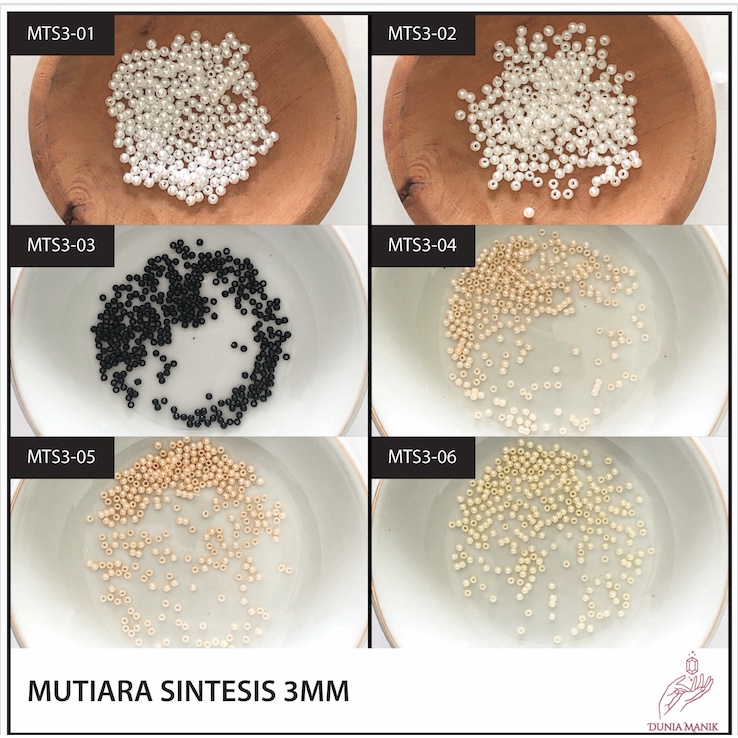 MUTSIN 3MM / MUTIARA SINTESIS /PAYET MOTE MANIK MUTIARA