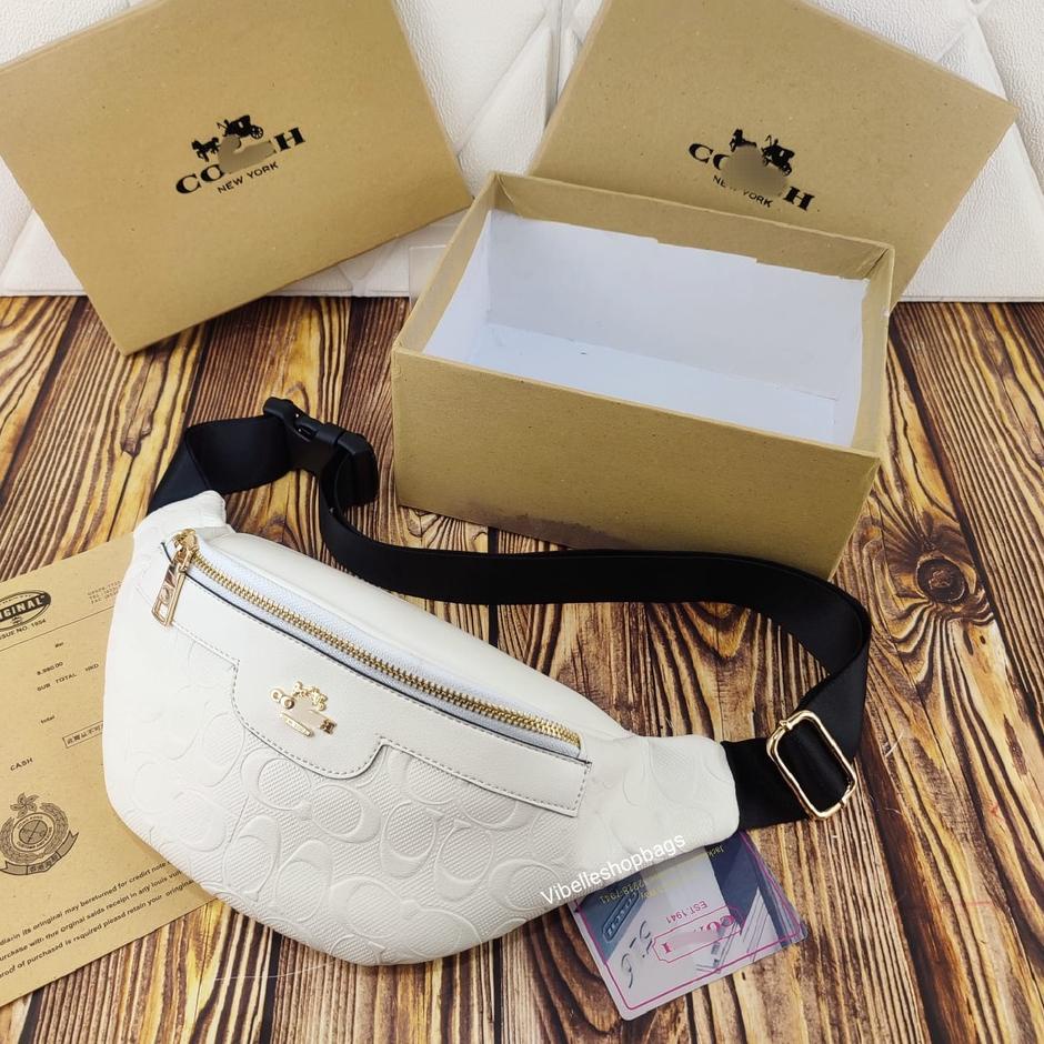Sale Sekarang VIBELLESHOPBAGS - Waistbag Import FREEBOX - Tas Pinggang PREMIUM - Tas PinggAng COACH 
