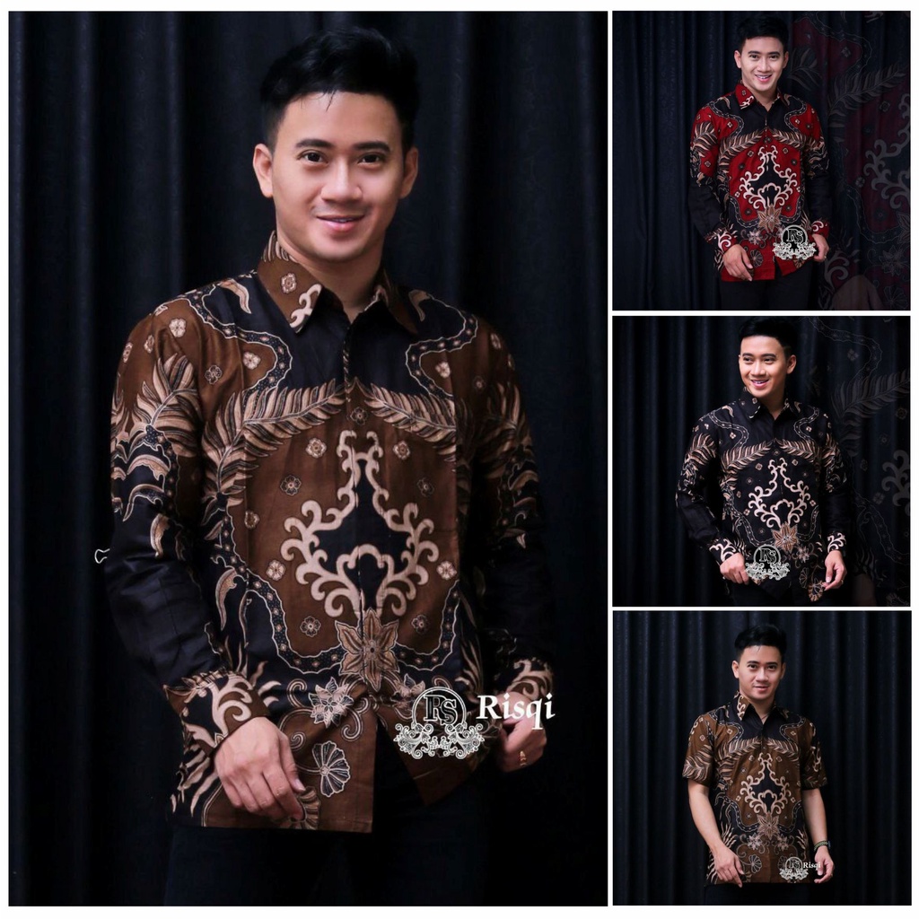 Kemeja batik pria motif kenzo