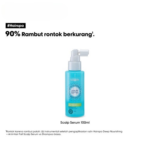 LOREAL Hair Spa Anti Hair Fall Scalp Serum - Serum Nutrisi Perawatan Kulit Kepala Rambut Rontok 100 ml