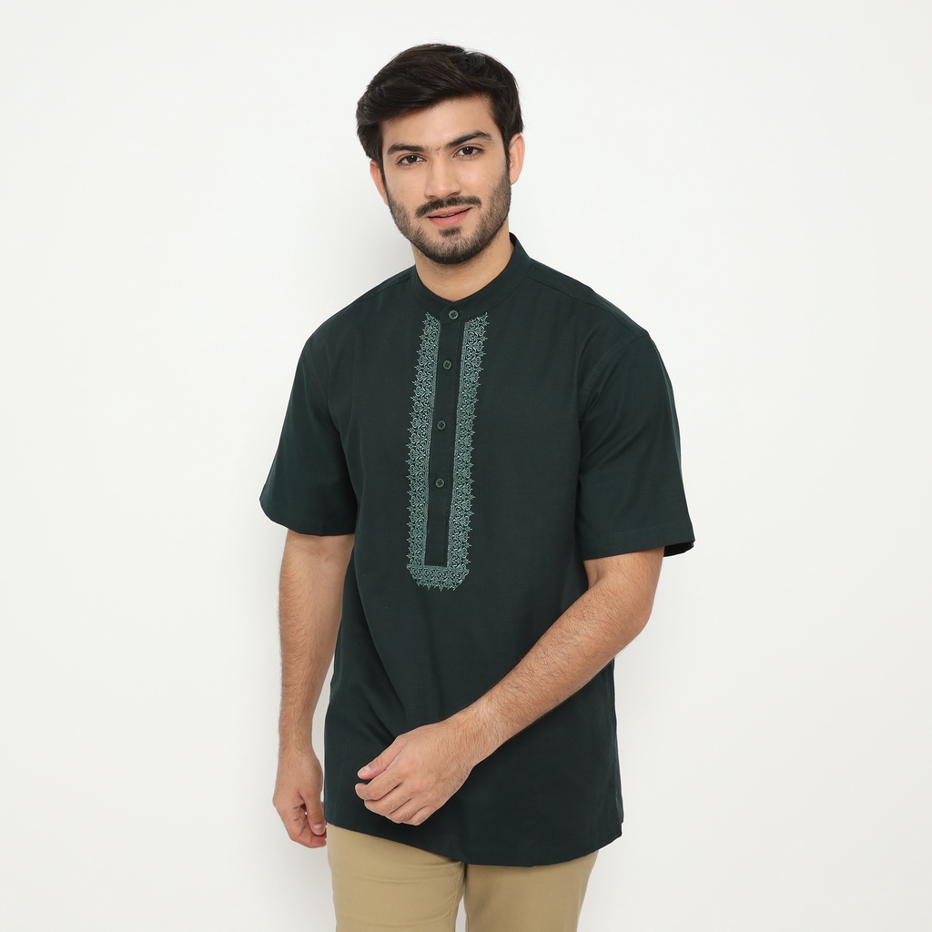 AMK Baju Koko lengan Pendek KK Hillal S/s Hijau