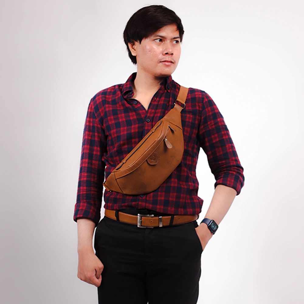 WAIST BAG KULIT SAPI ASLI l Brangus Waist Bag l by BULL.LTHR