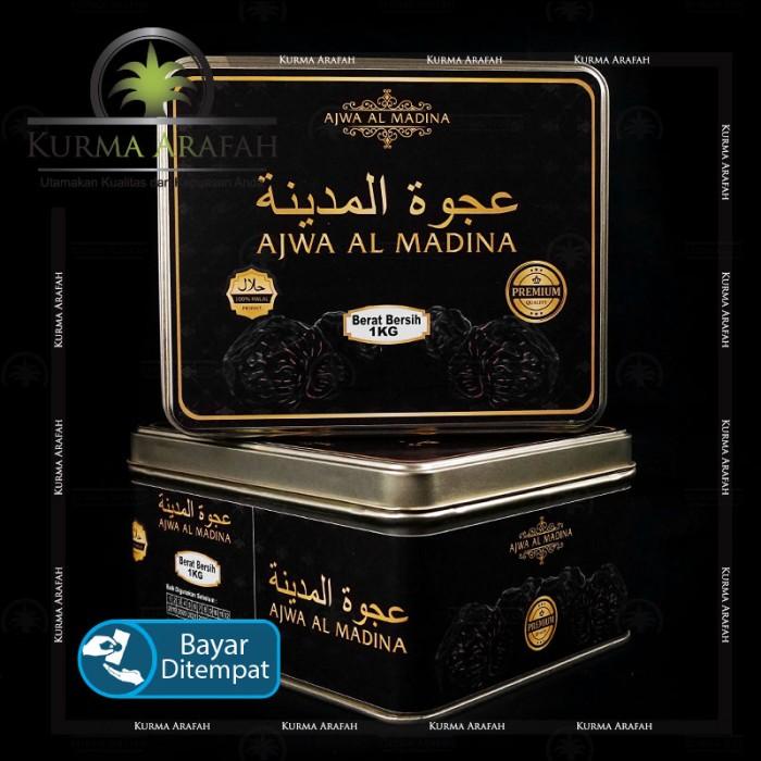 Kurma Ajwa Kaleng 1kg Ajwa Al Madina Ajwa Nabi Kemasan Premium