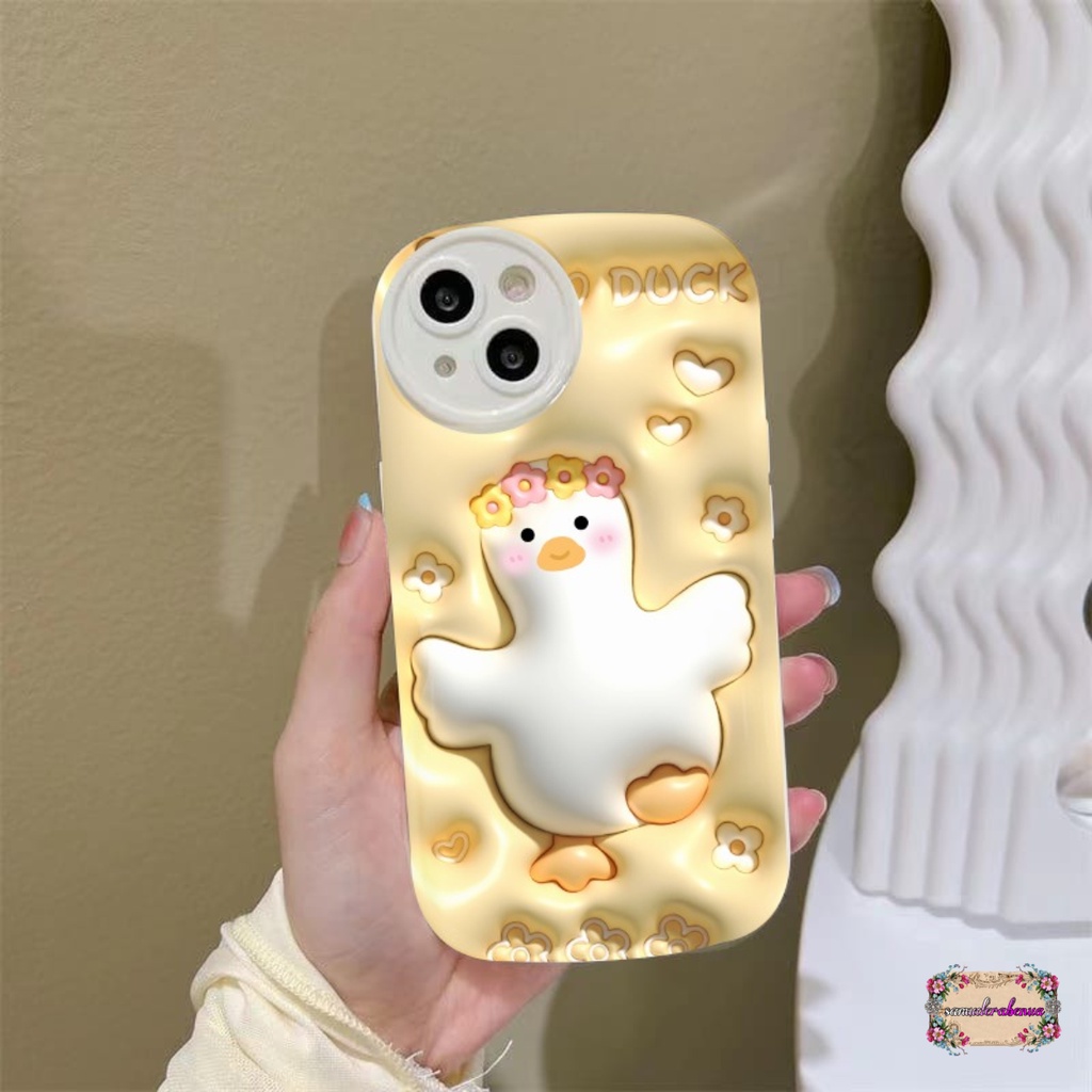 SS148 SOFTCASE MOTIF AKSEN 3D YELLOW CUTE DUCK FOR IPHONE 6 6+ 7 8 SE 2020 7+ 8+ X XS XR XS MAX 11 12 13 14 PRO MAX SB4922