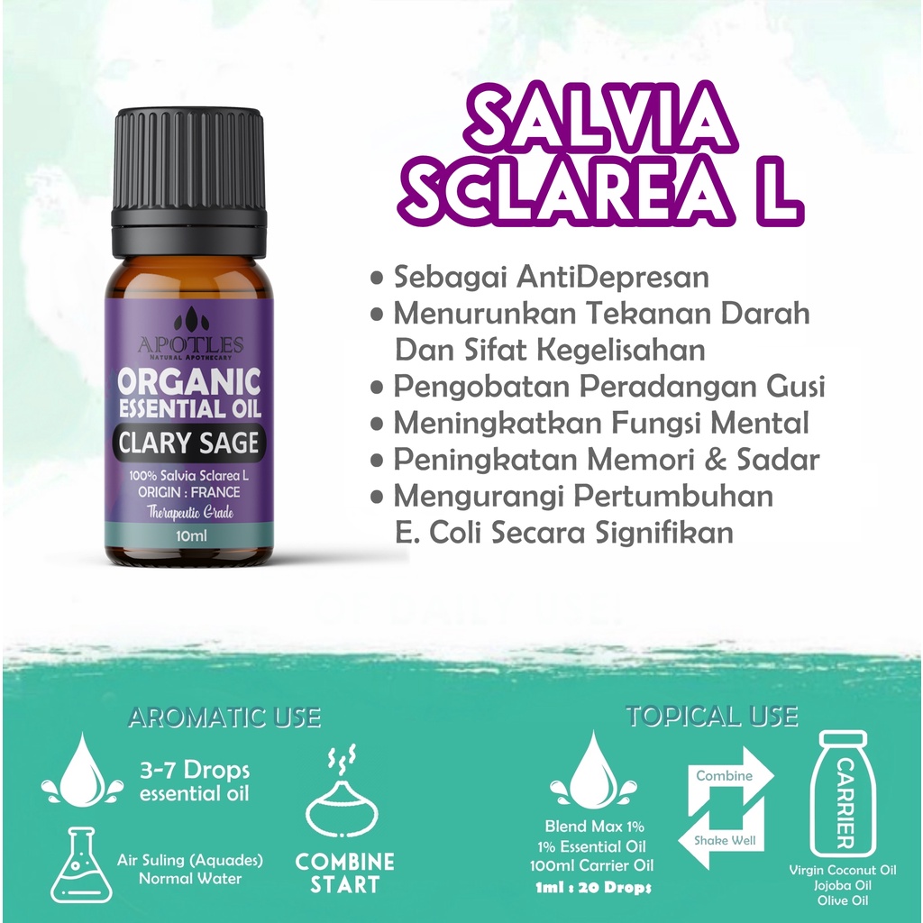 Clary Sage Essential Oil - Minyak Aromaterapi Clarysage Oil 10ml