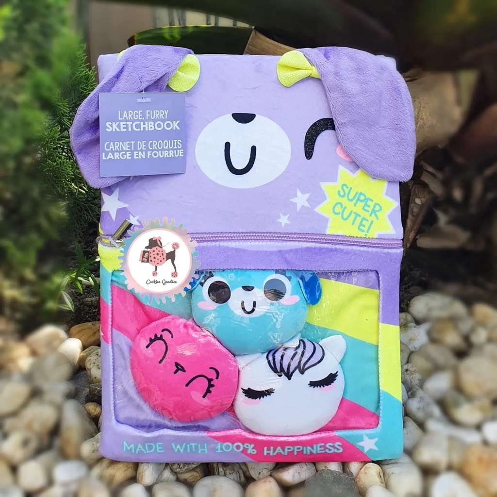 

Puppy Candy Plush Sketchbook - Purple