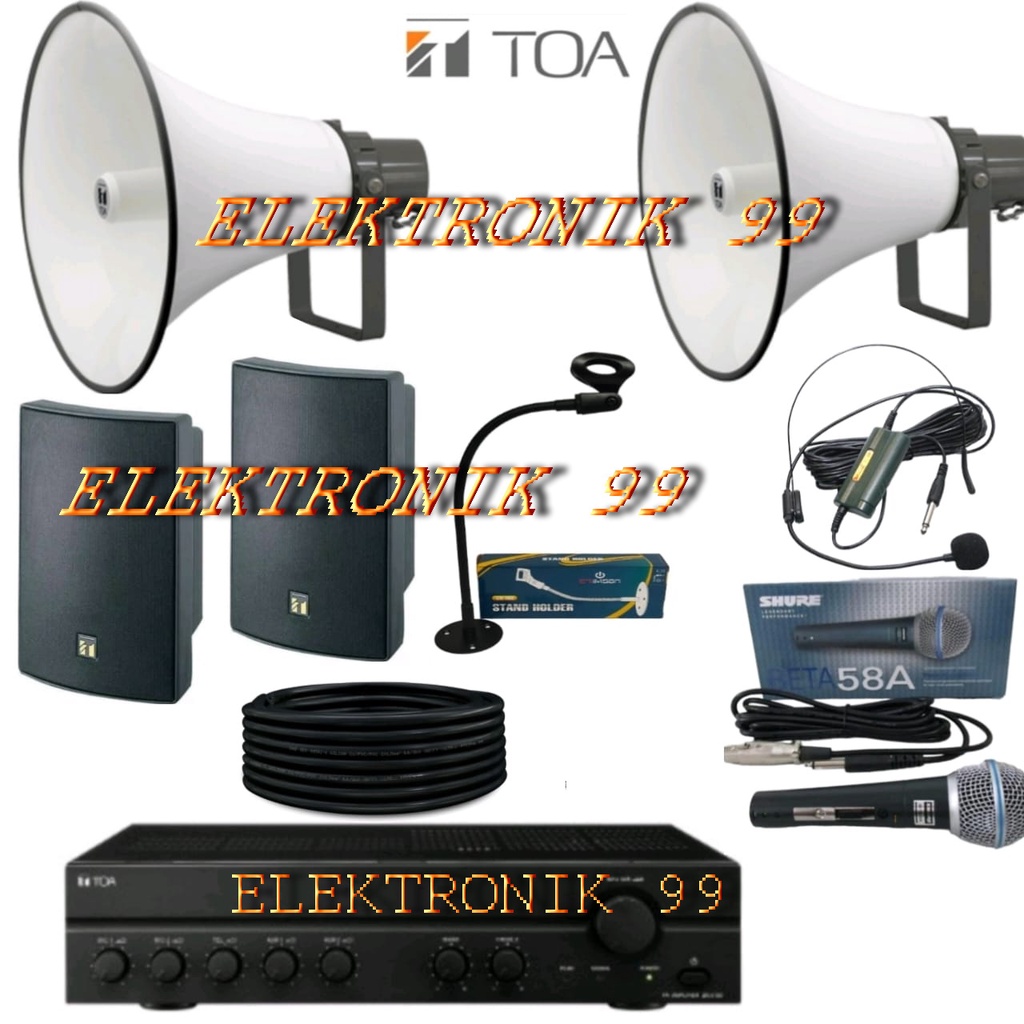 PAKET TOA HORN 50 WATT PAKET TOA MASJID ZH5050 PAKET SOUND SYSTEM TOA MASJID SPEAKER LUAR DALAM