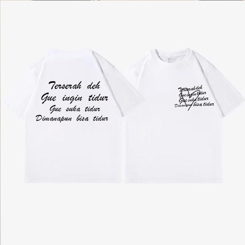 baju atasan wanita kekinian letter motif oversize printed t-shirt import lengan pendek kaos puith ootd