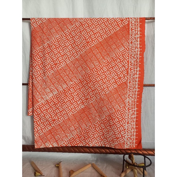 Kain Batik Cap Orange - Tasik AF39