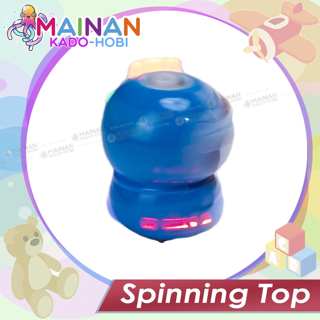 MAINAN ANAK EDUKASI SPINNING TOP PUTAR GANGSING LED DORAEMON