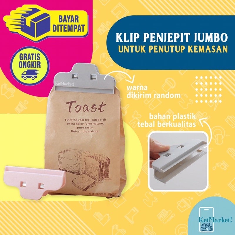 PORTABLE PLASTIC CLAMP Klip Penjepit Seal Segel Kemasan Snack Makanan