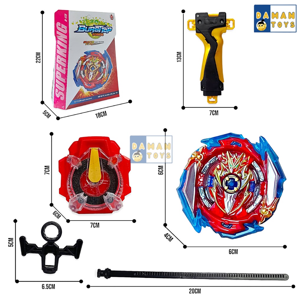 Mainan Gansing Beyblade Sparking Launcher set Gasing Infinite Achilles Bayblade Beblet Beyblade