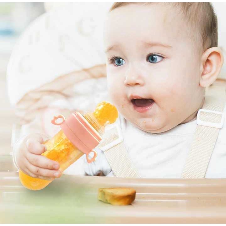 Botol Sendok Makan Bayi MPASI Silikon (Bukan Baby Safe) Bottle Spoon Soft Squeeze -BAYI ONLINE SHOP