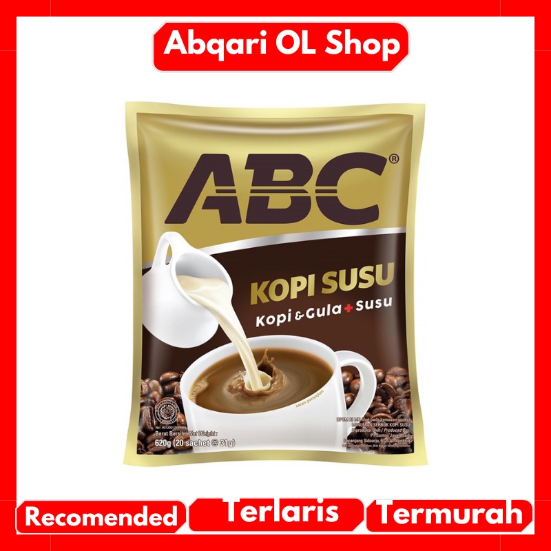 

Kopi ABC Susu Kopi & Susu + Gula 30gr Dapat 1 Renceng Isi 10 Sachet