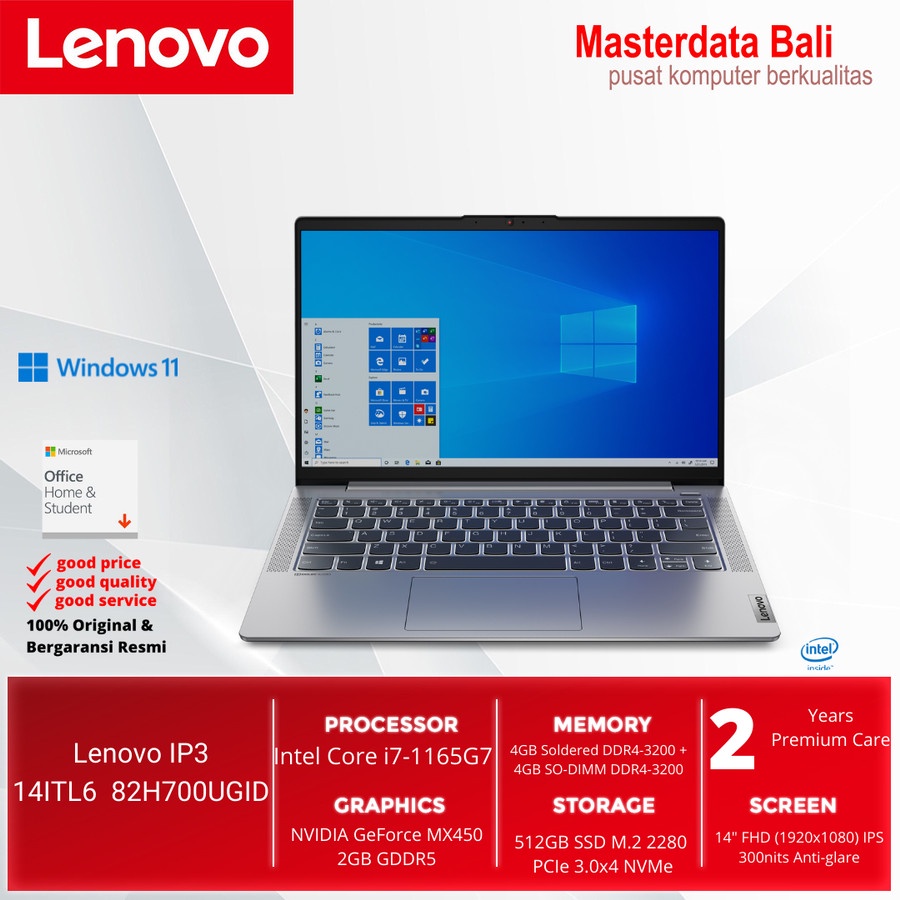 Laptop Lenovo IP3 14ITL6 82H700UGID