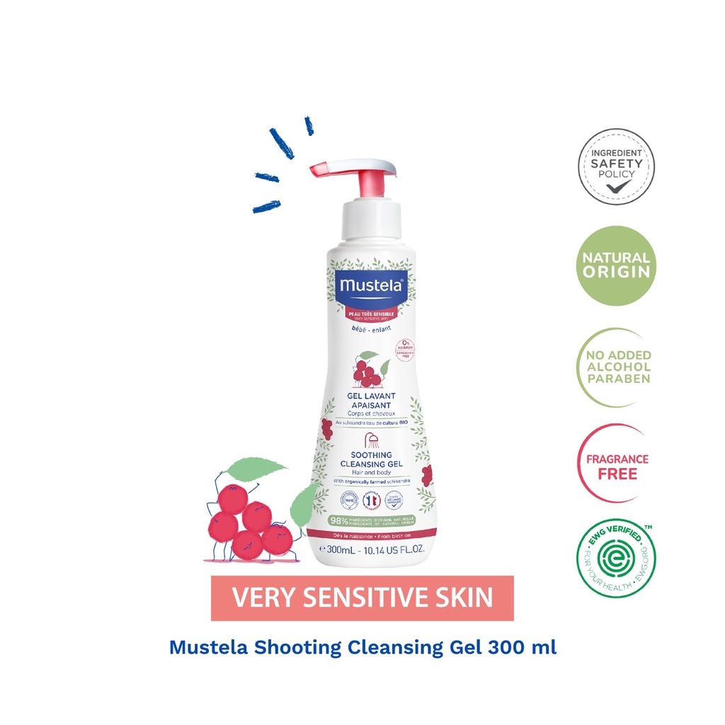 Sabun Mandi Bayi Kulit Sensitif Mustela Soothing Cleansing Gel 300 ml