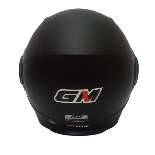 GM HELM EVOUQ SOLID BLACK DOFF GM SINGLE VISOR