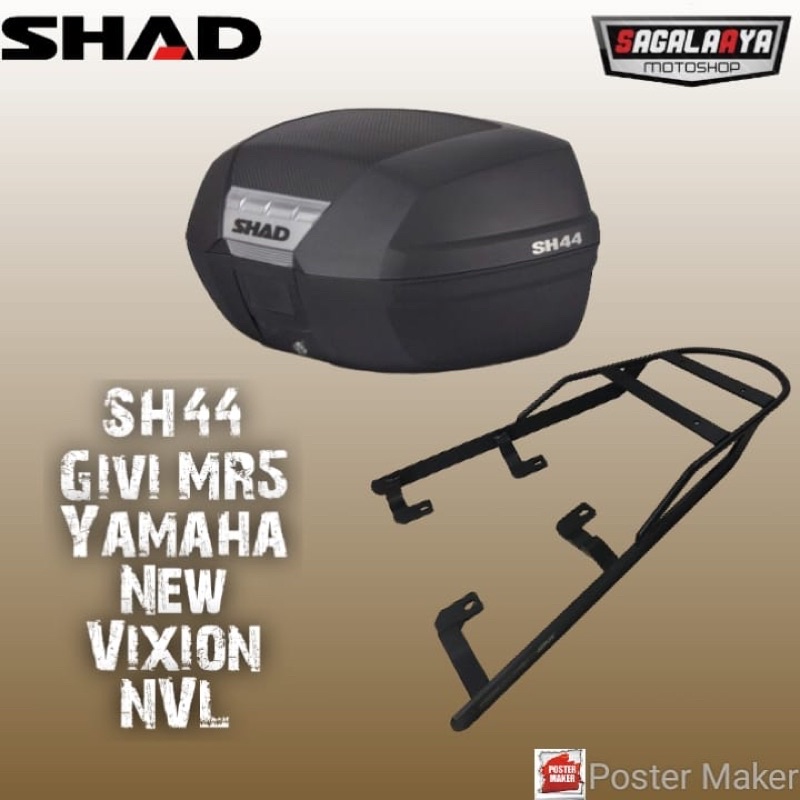 Box SHAD 44 SH44 Bonus promo Bracket Ori Givi MR5 New Vixion NVL