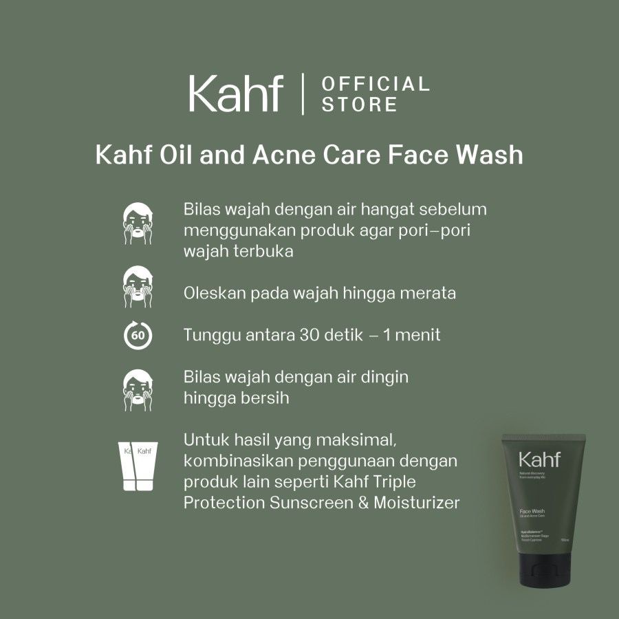 Kahf Facial Wash Sabun Cuci Muka Pria