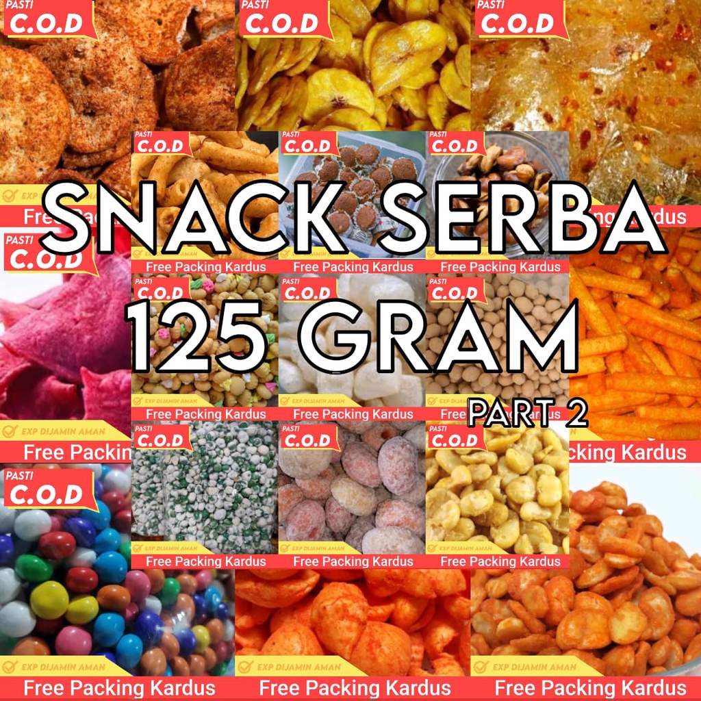 Aneka Snack 125 Gram / Grosir Kiloan / Cemilan Camilan Bal Grosiran Part 2