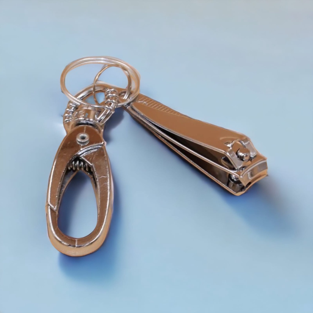 GANTUNGAN KUNCI / KEYCHAIN + GUNTING KUKU STAINLESS STEEL IMPORT