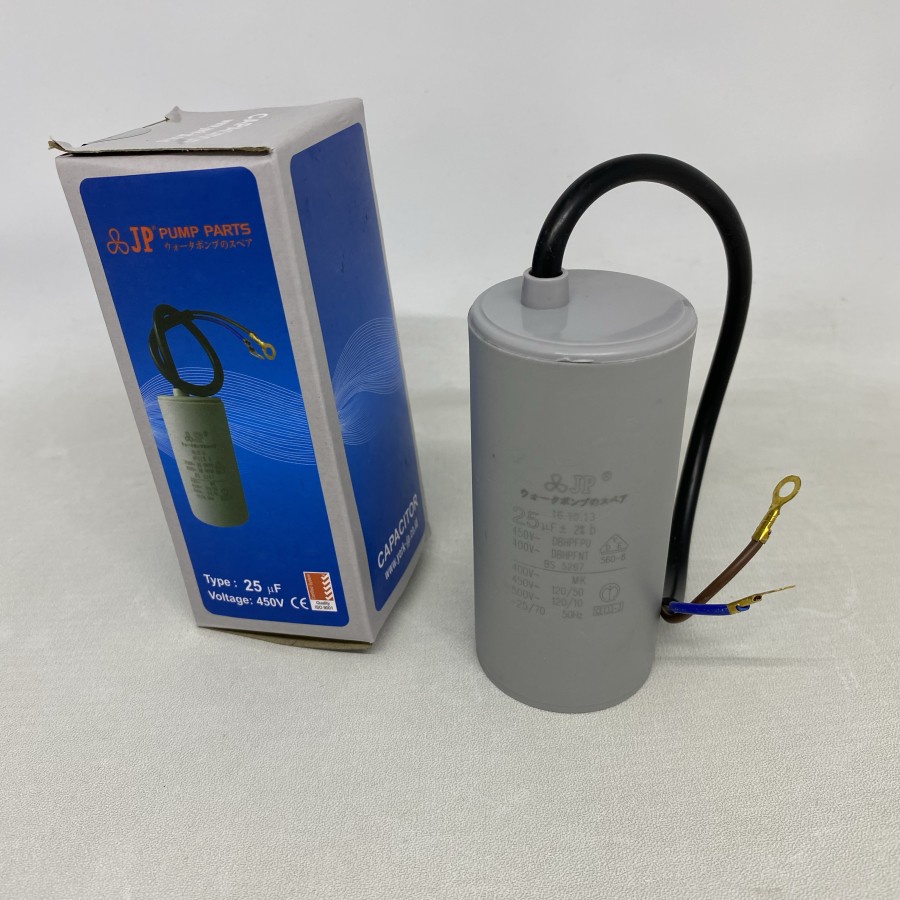 kapasitor bulat kabel 25 mf JP mfd uf mikro capcitor 450v