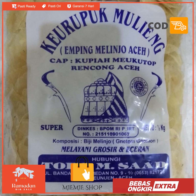 

Emping Aceh Super Tipis Grade A