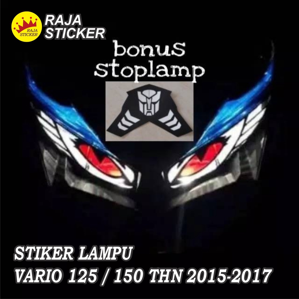 Satu set(mata&amp;alis) Stiker Lampu depan vario 2017/125/150 keren