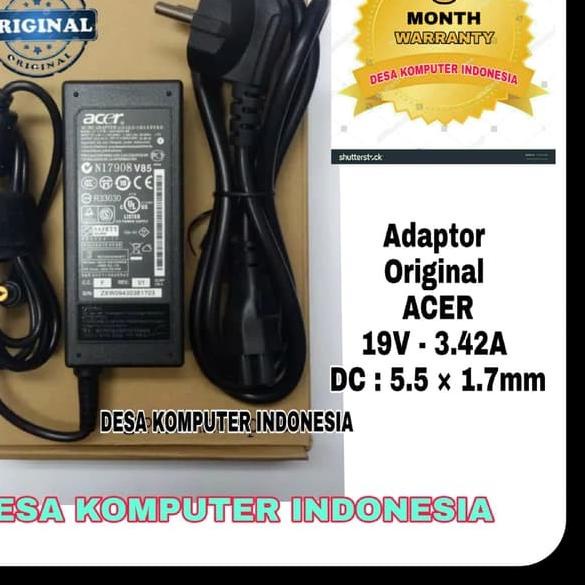 ➥ ACER - Charger Laptop Acer Aspire E14 E EG Original Termasuk Kabel Power ♜