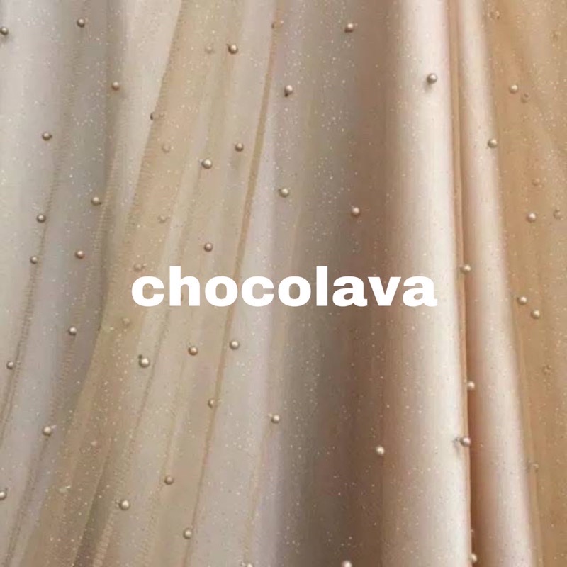 ￼(TERMURAH) TILE MUTIARA GLITER BAHAN BAJU PESTA / TULLE PEARL / KAIN METERAN / BAHAN BAJU KONDANGAN