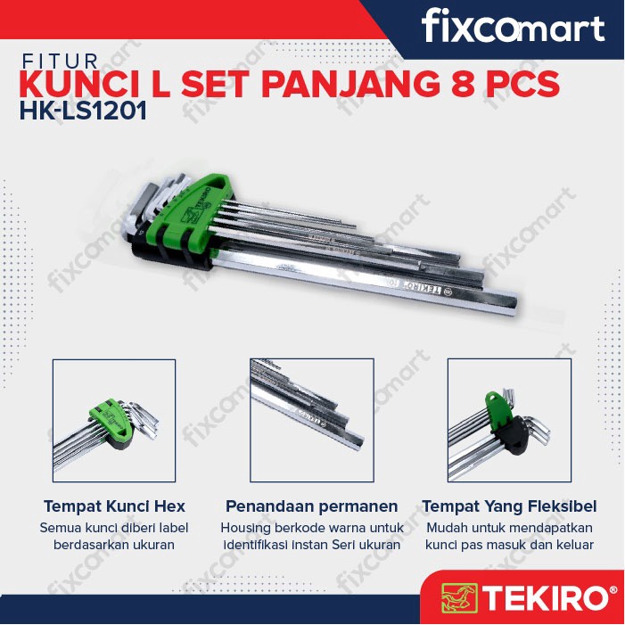 Tekiro Hex Key Sets / Kunci L Set Pendek / Panjang / Torx Bintang Stubby