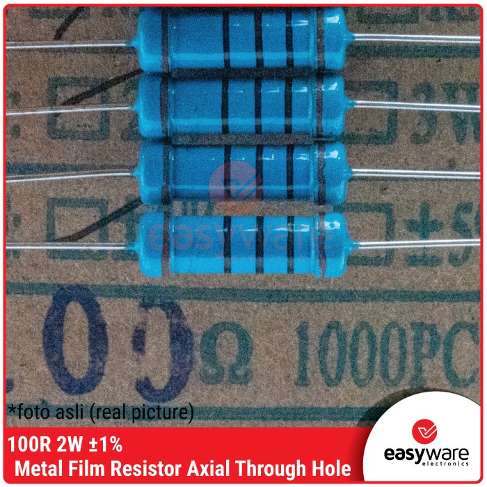 Resistor 100 Ohm 2W 1% Metal Film Resistor 100R 2 Watt Axial