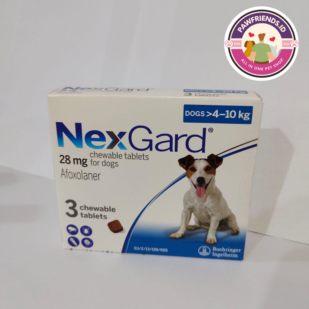 NEXGARD 4KG-10KG, Obat Kutu Tablet Kunyah Untuk Anjing