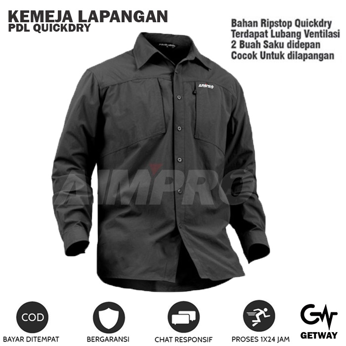 Kemeja Tactical Lengan Panjang Pria - Kemeja Taktikal - Kemeja PDL - Baju PDL TNF - kemeja gunung - 