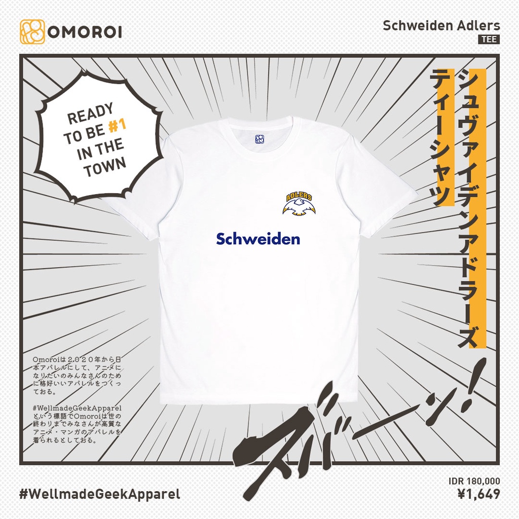 Omoroi Schweiden Adlers Tee | Kaos Anime Haikyuu