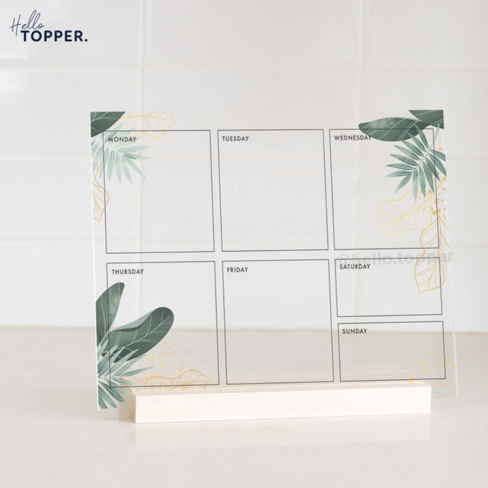 

Grosir Acrylic Weekly Planner Desk Meja Standing Planner - 21x30 Elegan