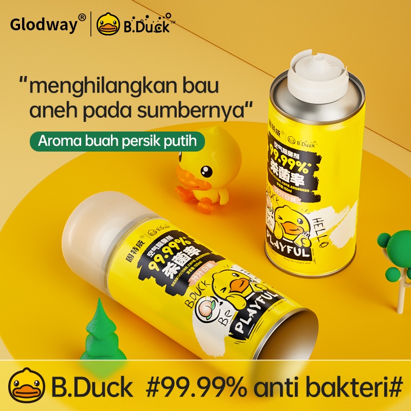 GLODWAY Antibacterial Deodorant Mobil X B.Duck - Semprot Otomatis / Pewangi Ruangan Mobil dan Penghilang Bakteri / Aroma Terapi / Parfum Mobil