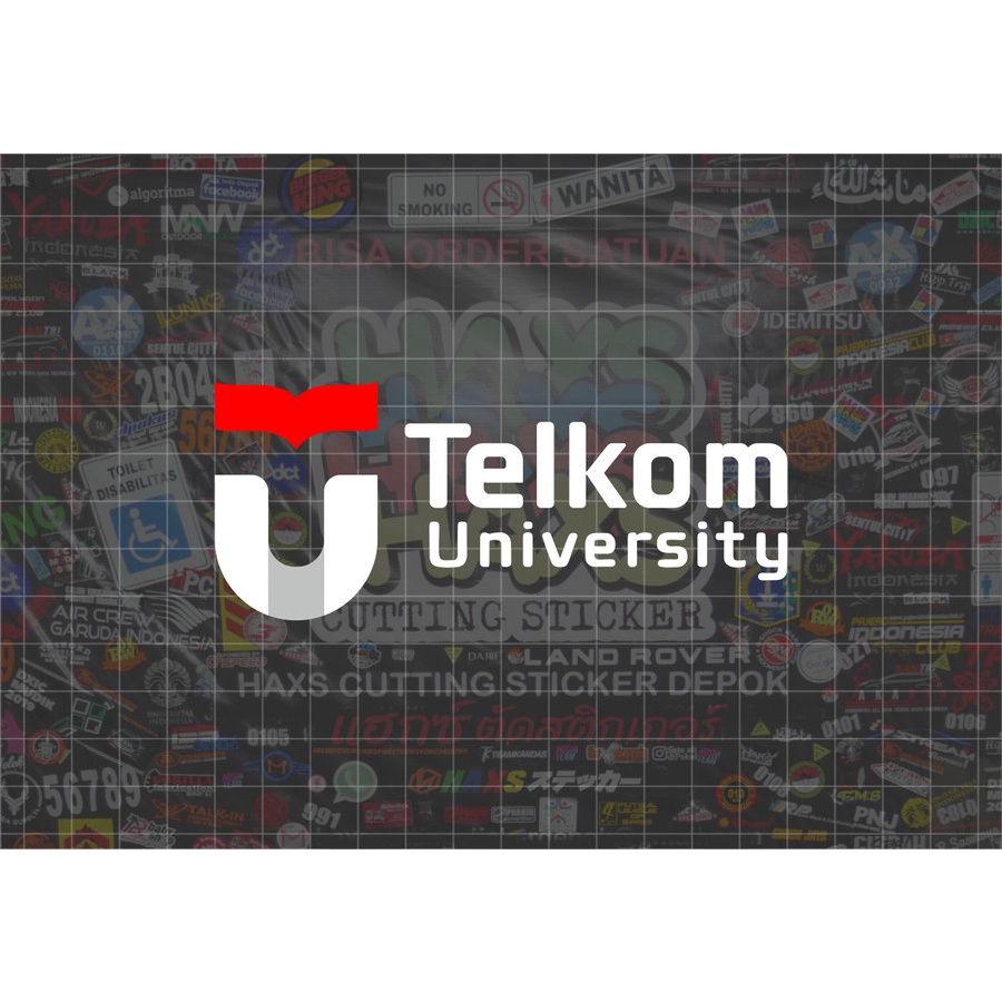 Cutting Sticker Telkom University Ukuran 12 Cm Untuk Mobil