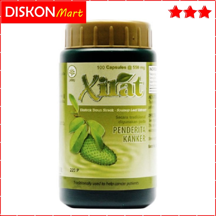 XIRAT BOROBUDUR 100 KAPSUL  JAMU OBAT HERBAL DAUN SIRSAK OBAT KANKER TUMOR