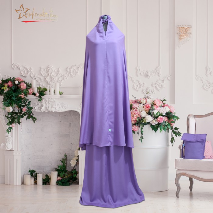 Promo - MUKENA RAYON POLOS BANYAK WARNA MUKENA ADEM MUKENA JAKARTA TERBARU - Lilac - Sedia mukena wa
