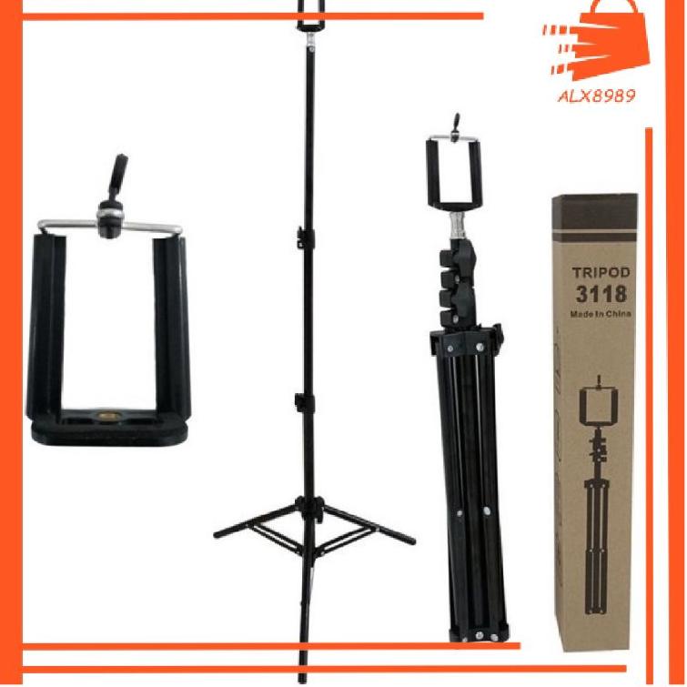 "LVA.11Ma23d" New  Tripod Weifeng Full Besi YD 3130 / 3138  Phone Holder U Hitam Original