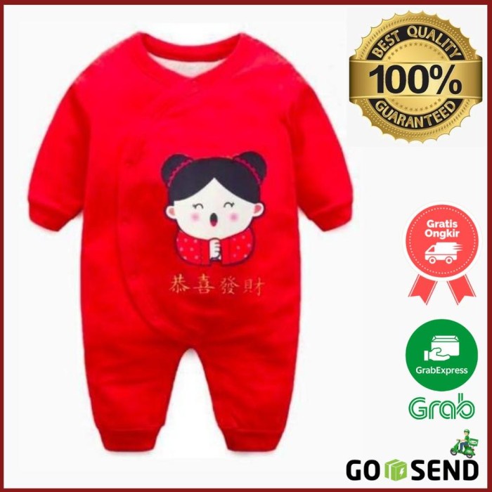 Baju Imlek Anak/Bayi Perempuan/Cewek Romper/Jumper Imlek Bayi