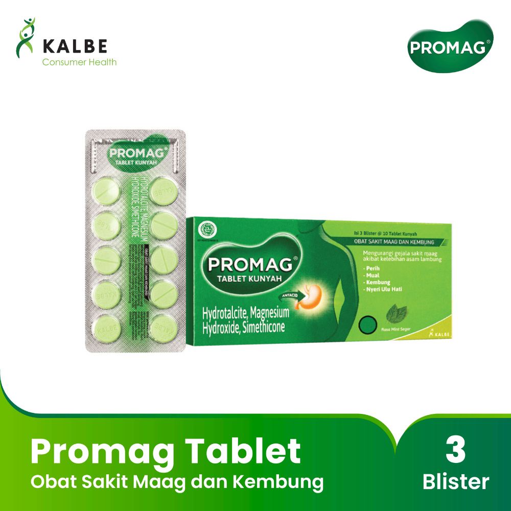 Promag Tablet Obat Sakit Maag Box Isi 3 Blister