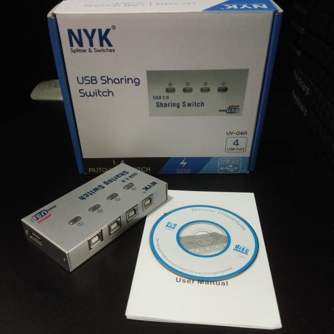 Nyk Auto Switch Printer 4Port/Usb Sharing Switch Printer 4Port [Cod]