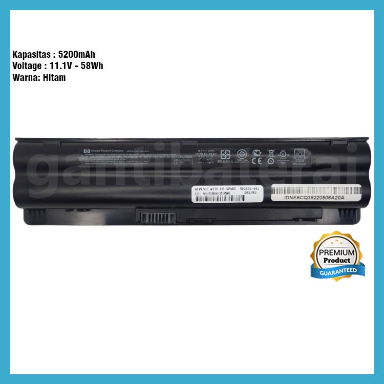 Baterai Laptop Compaq Presario CQ35 Pavilion DV3 HSTNN-C54C