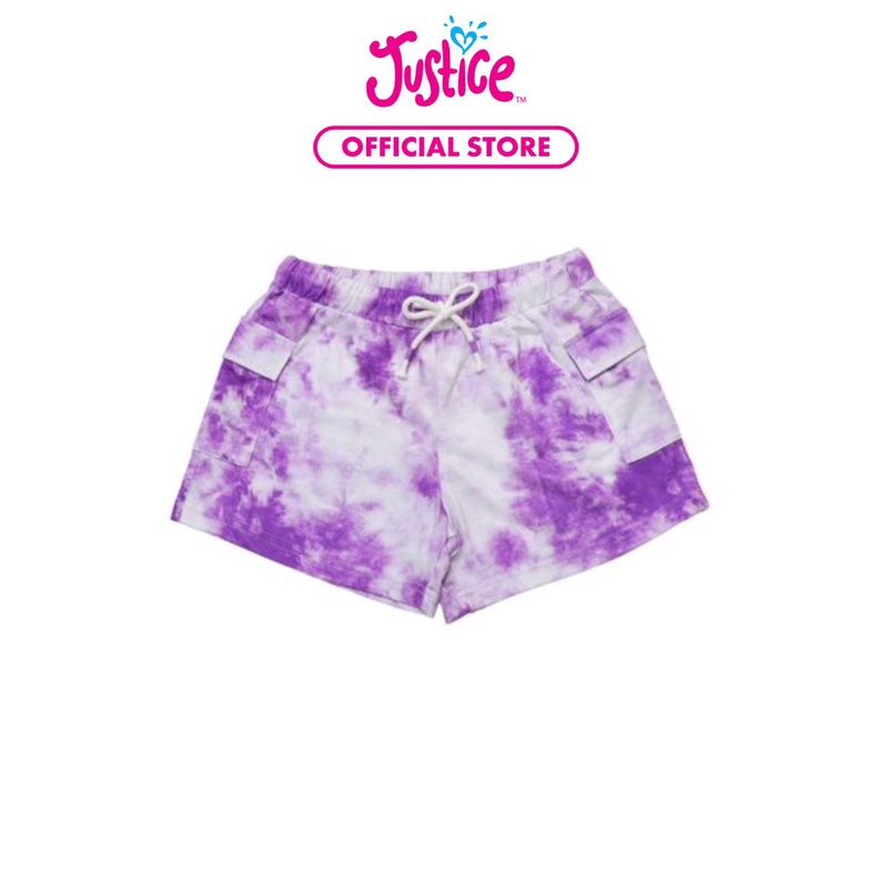 Justice Tie Dye Basic Shorts - Celana Pendek Anak Perempuan (Ungu)