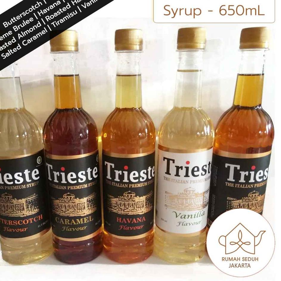 

❄ Trieste Italian Syrup 650 mL - Coffee Syrup : Caramel, Vanila, Rum, Hazelnut, Irish Cream, Almond ♣